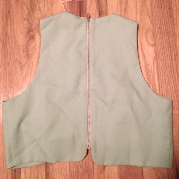 Mint green criss cross strap cut out crop top - Picture 3 of 3